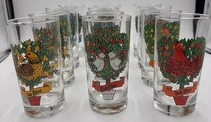 Vintage Indiana American Glas #2350 Twelve Days of Christmas 12 Oz Glas Set mit Box - Bild 1 von 24