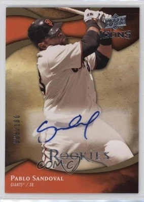 Upper Deck Icons Rookies 2009/100 Pablo Sandoval #157 automático Foto 1 de 2