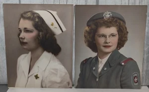 Zweiter Weltkrieg Krankenschwester Foto Konvolut 4 8x10 Bilder.  Benannt mit Biografie - Bild 1 von 5