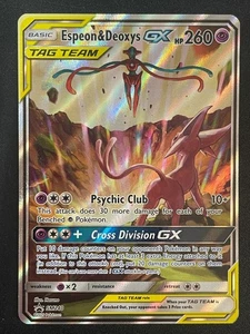 Espeon & Deoxys GX SM240 Promo Pokémon SM SM arte completa alternativa - quasi nuovo - Foto 1 di 3