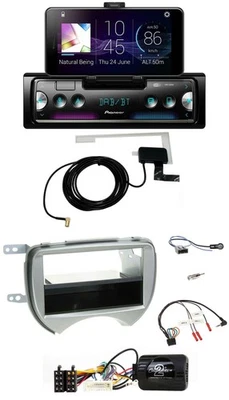 Pioneer DAB Bluetooth Lenkrad USB Autoradio für Nissan Micra 2010-2013 silber - Bild 1 von 4