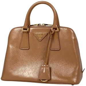 PRADA Logo Plate Handbag Shoulder Bag Promenade Patent Handbag BL0838 #BS2217 - Picture 1 of 8