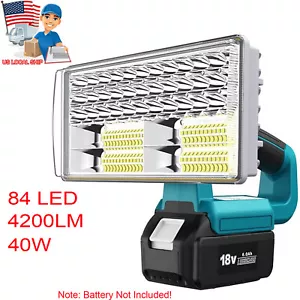 9Inch 40W LED 4200LM Flashlight Work Light Powered by Makita 18V Li-ion Battery - Picture 1 of 11