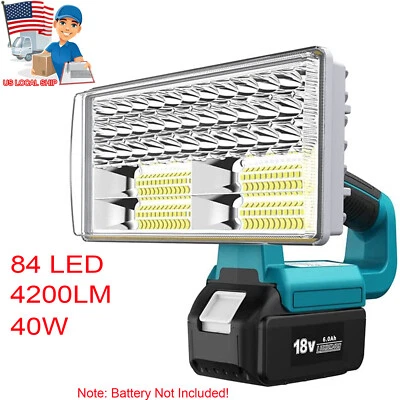 9Inch 40W LED 4200LM Flashlight Work Light Powered by Makita 18V Li-ion Battery - Image 1 of 4