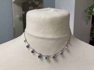 Pilgrim Blue Crystal Necklace