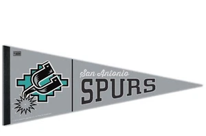 SAN ANTONIO SPURS HARDWOOD CLASSIC RETRO 12"X30" PREMIUM QUALITY PENNANT  - Picture 1 of 4