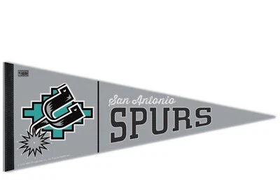 SAN ANTONIO SPURS HARDWOOD CLASSIC RETRO 12"X30" PREMIUM QUALITY PENNANT  - Image 1 of 4