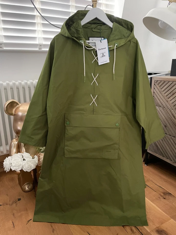 Barbour x Alexa Chung Green Waterproof Pip Hooded Jacket Coat UK 10 EU 36 US 6 - Image 1 of 4