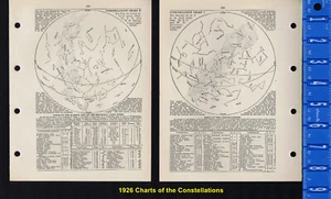 Constellation Charts of the Night Sky - 1926 Historical Prints - Picture 1 of 1