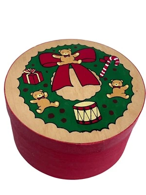 3 гнездовые деревянные коробки из пробкового дерева рождественский праздничный подарок легкие тайваньские круглые - Изображение 1 из 4