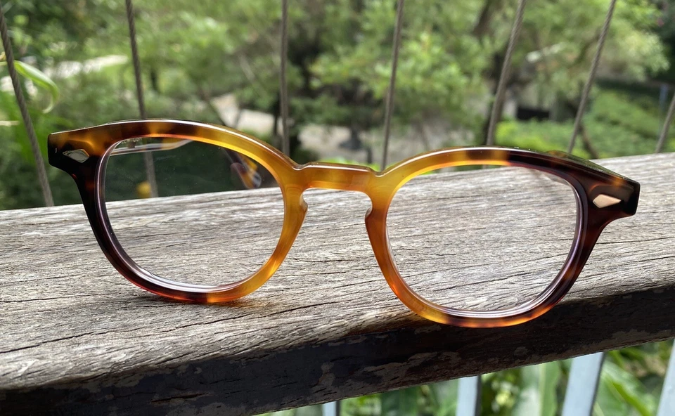 Men Tobacco Glasses High Quality Women’s  Acetate Eyeglasses Johnny Depp Glasses - Image 1 of 4