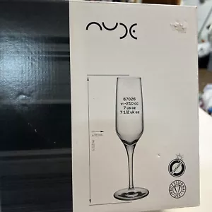 Nude Champagne Glasses Stemware Fame New In Box. 7 oz. Set Of 6 - Picture 1 of 4