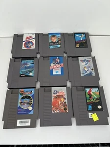 Nintendo Entertainment System NES Lot Bundle Of 9 Games Authentic Tested Works - Picture 1 of 13
