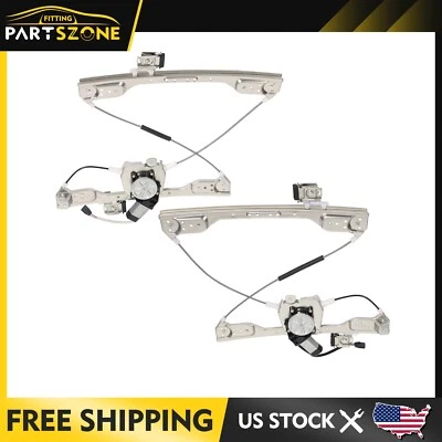 Par de reguladores de ventana delantera izquierda derecha con motor para Dodge Magnum 2005-2008 Foto 1 de 4