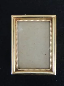 Charmant petit cadre miniature en métal doré pour portrait - années 50 - Imagen 1 de 2