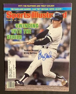 Revista de béisbol firmada por Graig Nettles WS el 26 de octubre de 1981 Sports Illustrated Yankees - Imagen 1 de 7