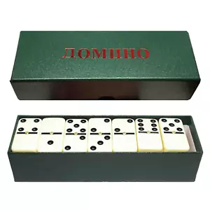 Dominospiel 28 Dominosteine Domino Spiel in der Box 18x6x4 cm Игра Домино - Bild 1 von 1