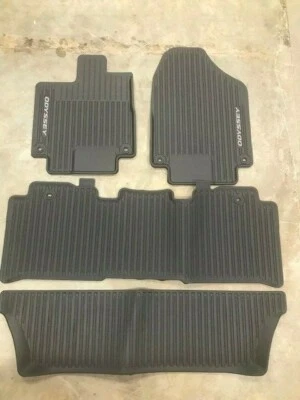 Alfombrillas altas negras genuinas Honda 18-25 Odyssey para todas las estaciones 08P17-THR-110A Foto 1 de 2