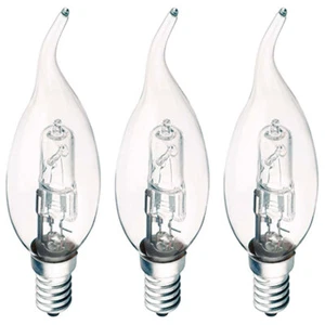 3 x Trio Halogen Windstoßkerzen 28W fast 40Watt E14 klar 370lm warmweiß dimmbar - Bild 1 von 2