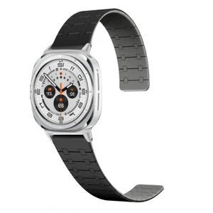No Gap Silicone Bands Magnetic watchband Strap For Galaxy Watch Ultra 47mm - Picture 1 of 28