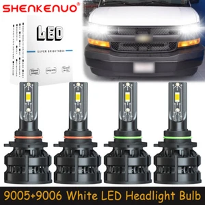 Faros LED blancos para Chevy Express 1500 2500 3500 4500 bombilla haz alto bajo Z8 - Imagen 1 de 16