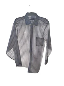 DONALD TRUMP Button-Up Dress Shirt Mens Large 17 32/33 White Grey Red Cotton 2V - Picture 1 of 11