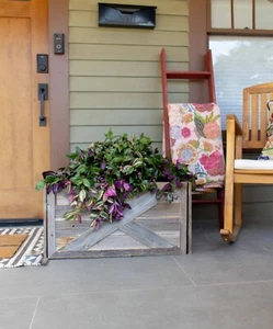 Farmhouse Deluxe 22.5 x 14.5 Decorative Planter Box Collar - Picture 1 of 22