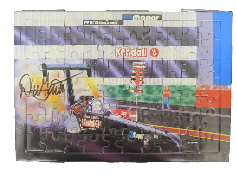 ¡UNO de un tipo! Rompecabezas firmado a mano "Drag Racing Legend" Don Garlits Foto 1 de 1