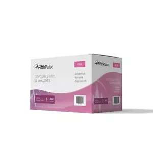 Fifth Pulse Vinyl Exam Latex Free & Powder Free Gloves - Pink - 200pcs - Small - Picture 1 of 12
