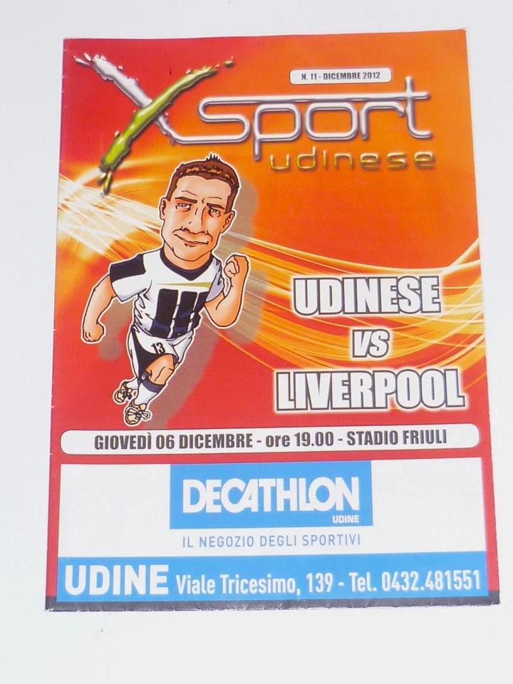 2012 Europa League***UDINESE v LIVERPOOL***6th December 2012 - Image 1 of 1