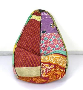 Hecho a mano sentado algodón Kantha bohemio hogar y vida Bean Bag sillas otom... - Imagen 1 de 4