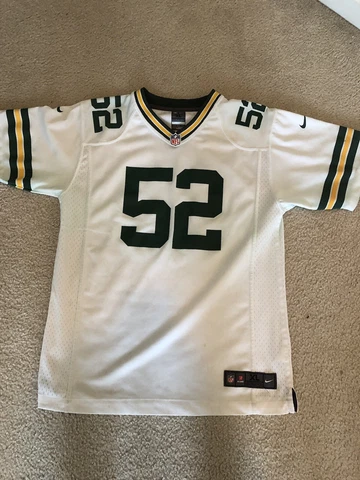 Green Bay Packers Clay Matthews Nike White Jersey Youth XL (fits like adult S) Cover