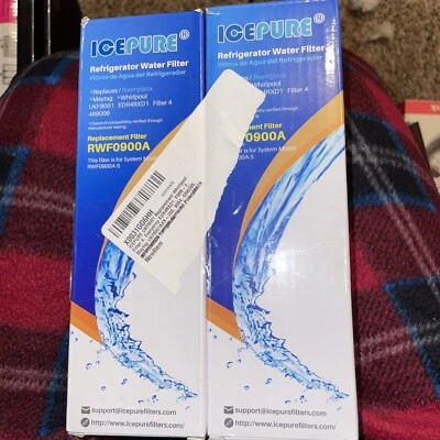 IcePure RWF0900A Refrigerator Water Filter New In Box Filter Sealed 2 Pack - Image 1 of 2