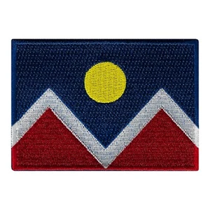 DENVER STADTFLAGGE AUFNÄHER EMBLEM bestickt aufbügeln COLORADO Mile High City - Bild 1 von 3