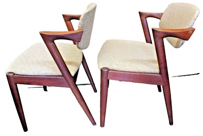 Mid Century Danish Modern Kia Kristiansen 1960s Pair of Chairs Model 42 in Teak - Image 1 of 4
