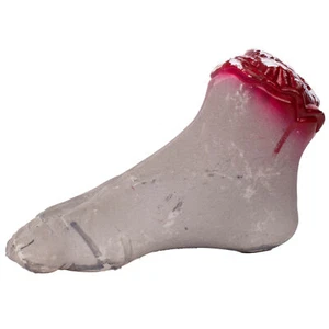 Severed Foot Zombie Body Part Haunted Halloween 9" Decoration Prop, Grey Red - Picture 1 of 5