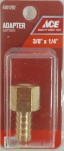 Connettore adattatore ottone senza piombo femmina barra tubo 3/8" nuovo Ace x 1/4" - Foto 1 di 6