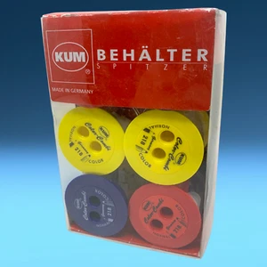 NEW Pack of 12 Kum Color Combi 218 Handheld Pencil Sharpeners 2 Sizes Germany - Picture 1 of 6