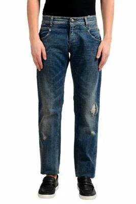 Pantalones de mezclilla clásicos desgastados azules para hombre C'N'C Costume National talla 29 32 Foto 1 de 4