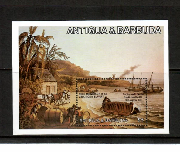 Antigua 1984 - Abolición de la esclavitud - Hoja de estampillas de recuerdo - Scott #772 - MNH Foto 1 de 1
