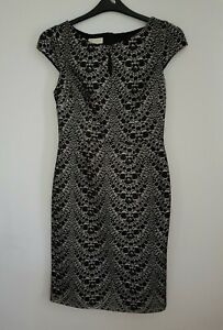 Monsoon Midi Dress With A Black & White Pattern Size 10 may also fit a size 12