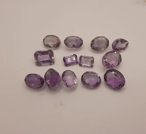 Echter Amethyst Altbestand unbeheizt facettiert 13 Stk. - Bild 1 von 2