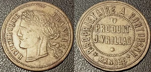 Gettone Pubblicitario - Pontorson (Manche 50) Prodotto J. VRILLAC XIX Secolo !! - Foto 1 di 1