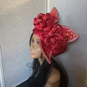 Sombreros Donna Vinci Couture Estilo 1107 Rojo Usados Nuevos Nunca Usados - Imagen 1 de 15