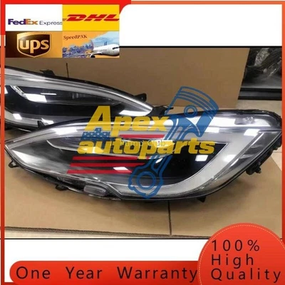 New Pair Headlight Assembly For Tesla Model S 2016-2020 1053570, 1053571 - Image 1 of 4