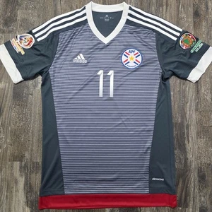Camiseta de fútbol visitante Adidas Paraguay 2016 Edgar Benítez para hombre S Copa América Liga MX - Imagen 1 de 11