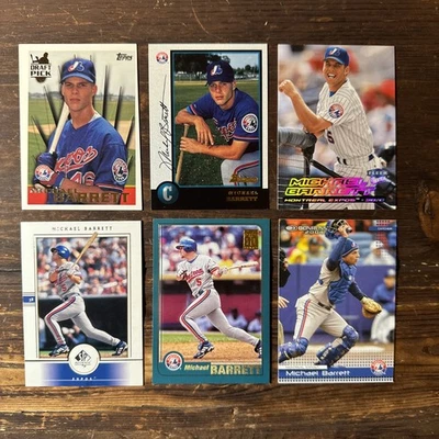 Lote de 6 tarjetas de béisbol Michael Barrett Montreal Expos con tarjeta de novato radiocontrol Foto 1 de 4