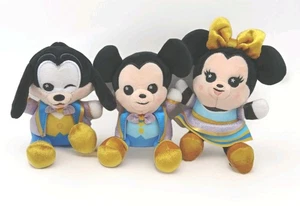 Disney Wishables 50th Anniversary Mickey Minnie & Goofy 5.5" Plush Collectibles - Picture 1 of 13