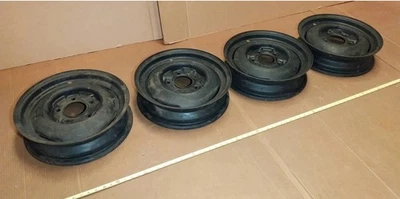 Juego de ruedas de acero Ford 16"x4" años 40 50 con fecha 47 5 tacos camioneta Kelsey Hayes F1 NOS Foto 1 de 4