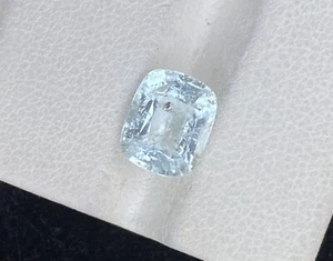 2.60 Carat Natural cut aquamarine cushion shape loose gemstone from Pakistan. - Picture 1 of 4
